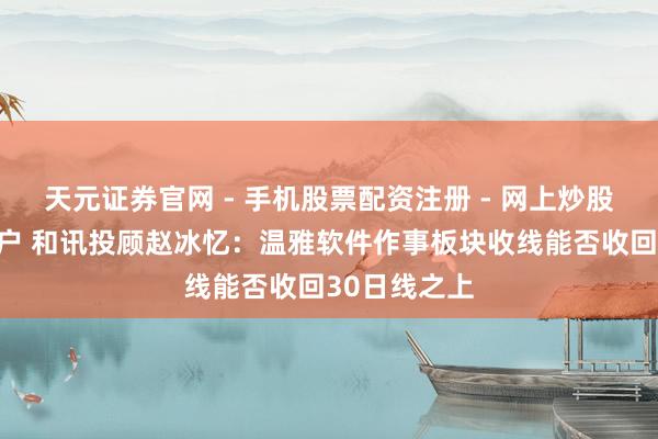 天元证券官网 - 手机股票配资注册 - 网上炒股杠杆如何开户 和讯投顾赵冰忆：温雅软件作事板块收线能否收回30日线之上